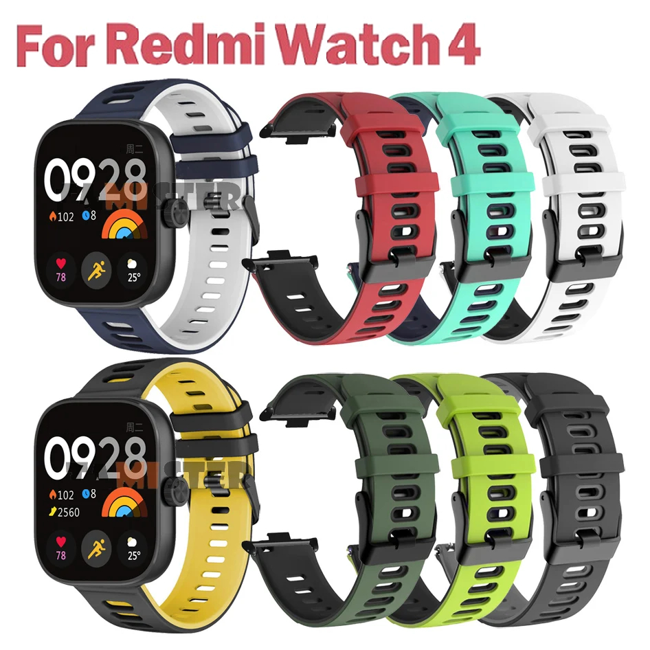 Dual Colors Replacement Wristband Compatible For Redmi Watch 5 Strap Silicone Redmi Watch 4 สาย For 