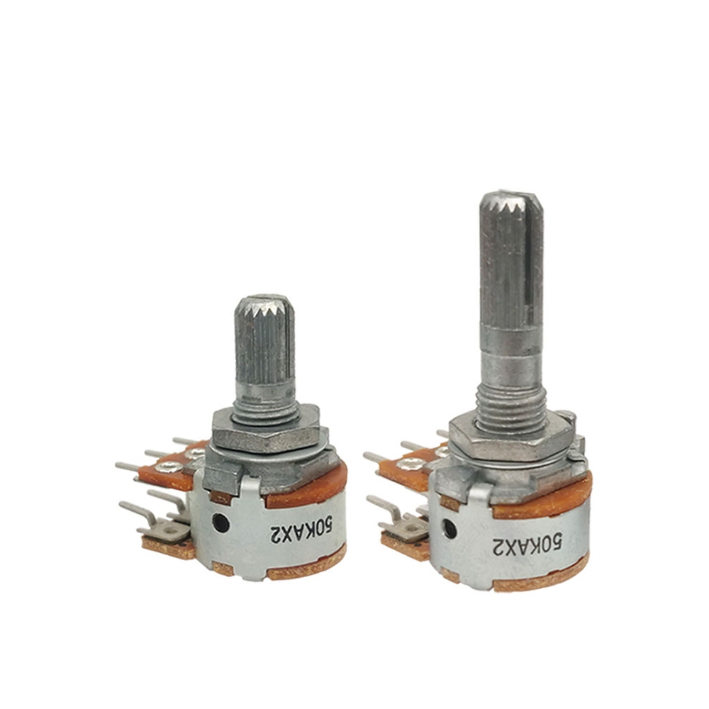 โพเทนชิโอมิเตอร์ควบคุมระดับเสียง ALPS Duplex Double 6 Pin 10KA 20KA 50KA 100KA 10KB 20KB 50KB 100KB HiFi สไตล์ญี่ปุ่น