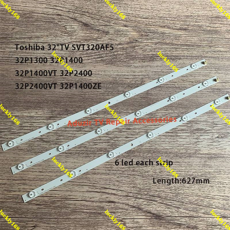 LED Backlight Strip 3 ชิ้นสําหรับทีวี 32 นิ้ว 32P1300 32P1400 32p1400vm 32p1300vm 32P1400VT 32P1400V