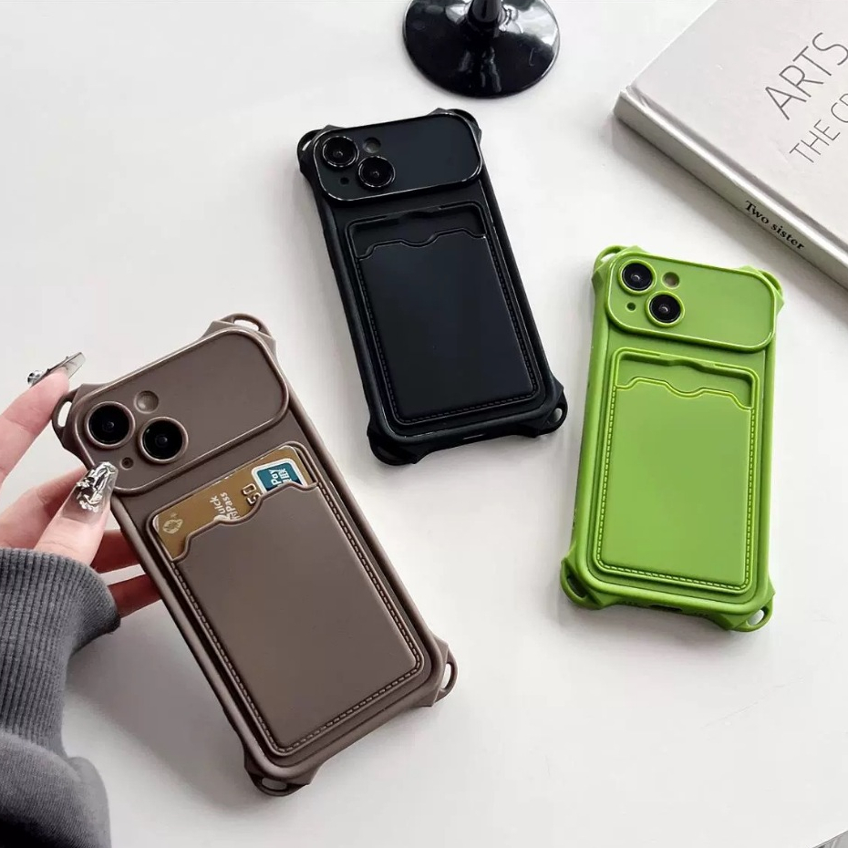 【TPU Card case/Green】เคส compatible for iphone 7 8 plus x xr xs max 11 12 13 14 15 pro max case