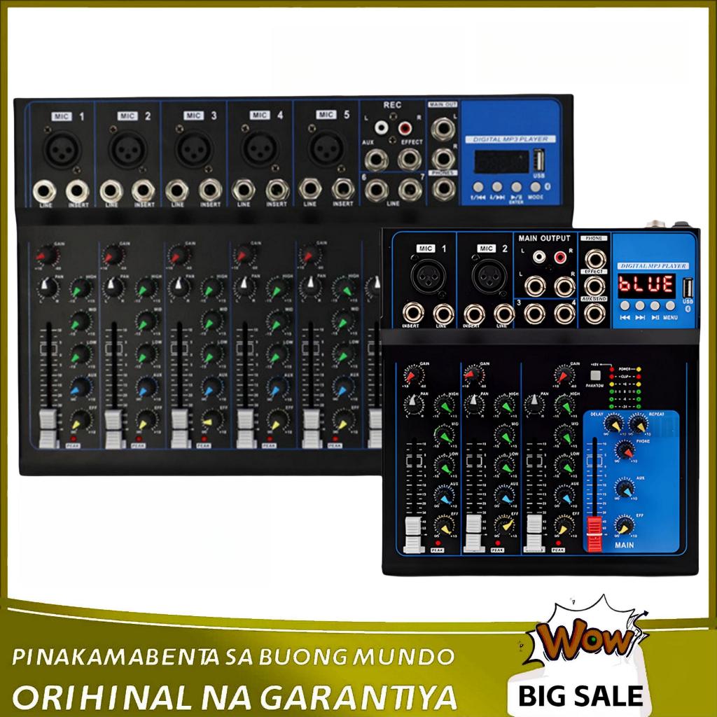 Mg07bt/mg04bt เครื่องมิกเซอร์เสียงบลูทูธ 7 ช่อง 4 ช่องทาง พร้อมสาย USB