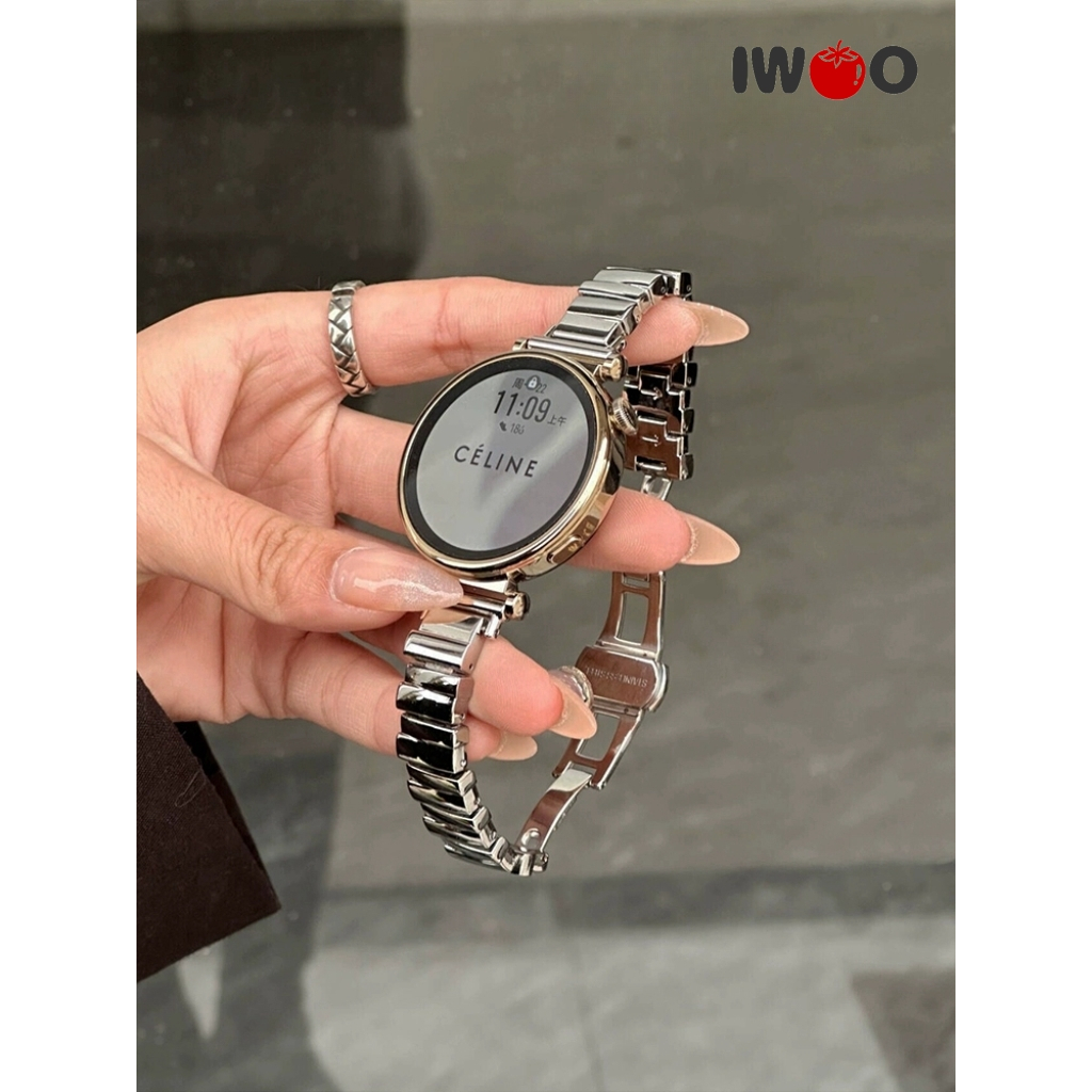 18 20 มม.สําหรับนาฬิกา Huawei GT5 4 3 2/Samsung Galaxy Watch 7 FE 6 5 4 สาวสายโลหะ