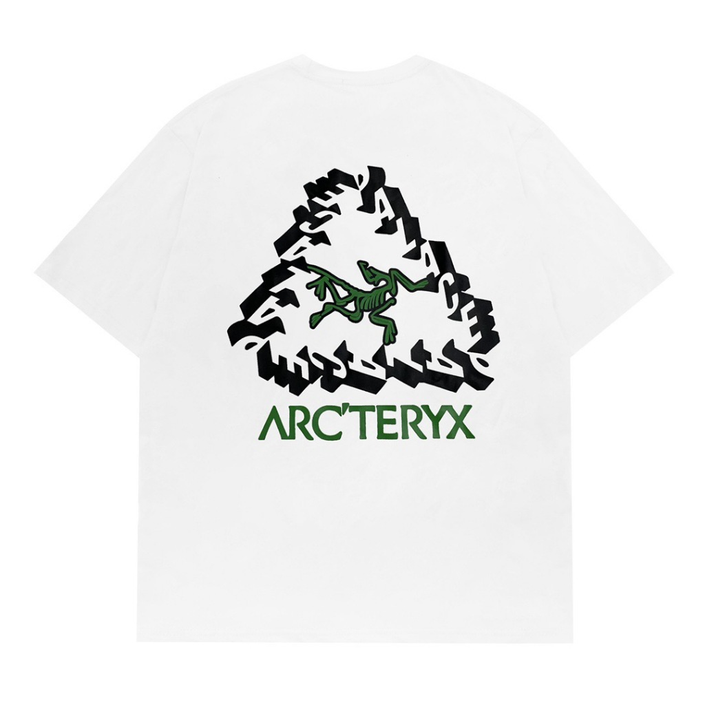 Arc TERYX Archaeopteryx ใหม่ เสื้อแขนสั้น ผ้าฝ้ายแท้ พิมพ์ลายสามเหลี่ยม สําหรับทุกเพศ ทุกวัย