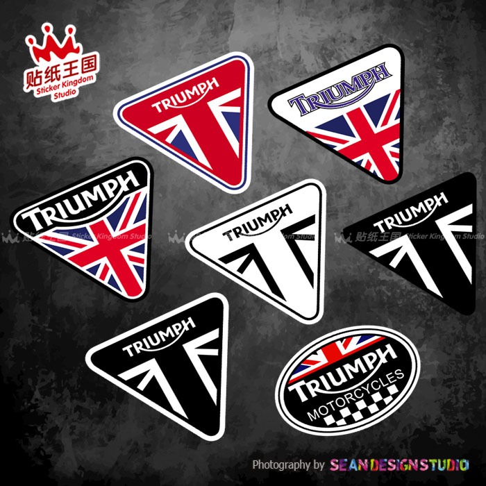 สําหรับ Triumph T100 675R Scrambler Tiger 800XC หมวกกันน็อครถจักรยานยนต์ Decal มอเตอร์จักรยานกันน้ําสติกเกอร์สะท้อนแสง 18