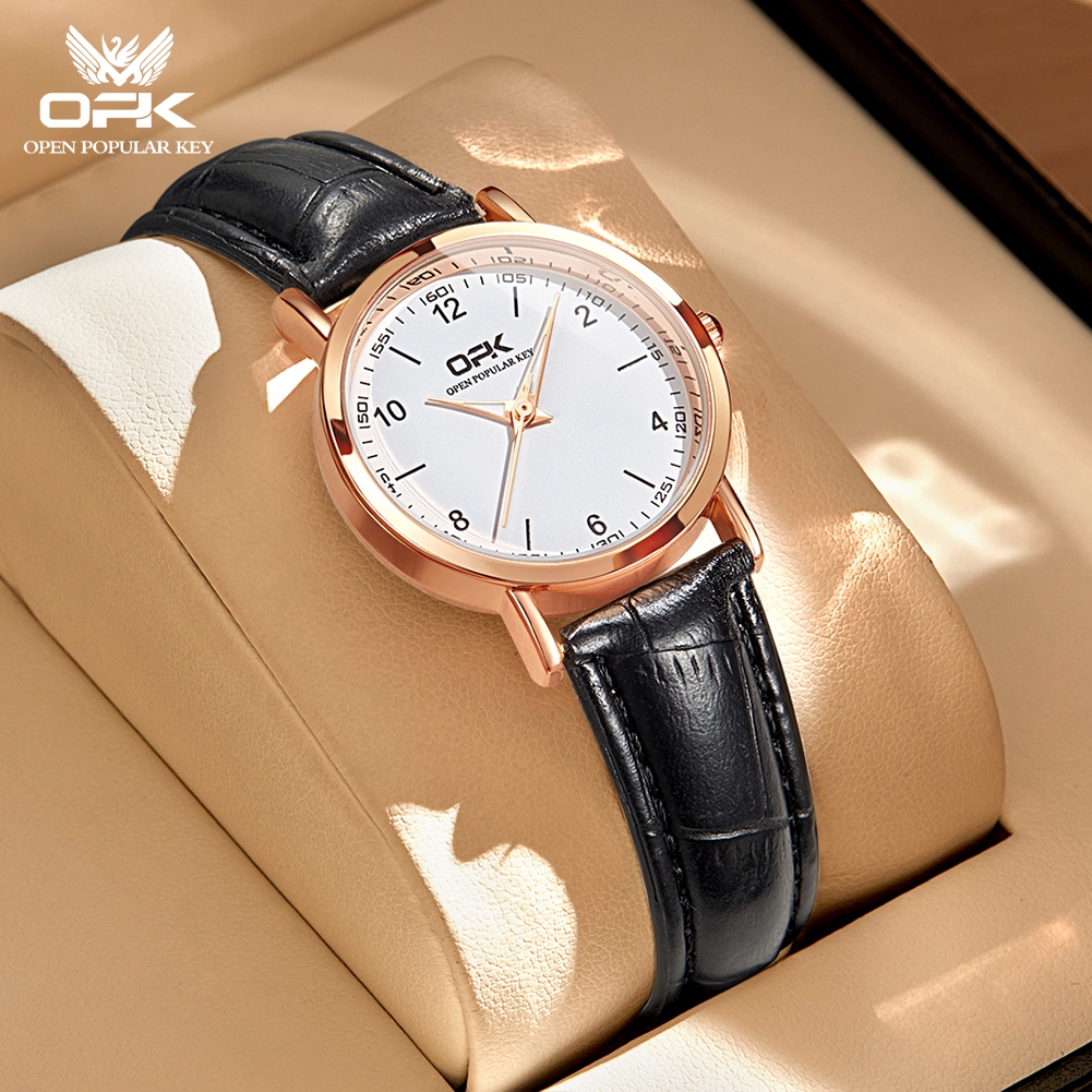 OPK นาฬิกา ข้อมือ ผู้หญิง แฟชั่น watch 100% นาฬิกาข้อมือกันน้ำได้ หญิง ควอตซ์ นาฬิกาเข็มขัด หลายสไตล์ เรียบง่าย ราคาถูก 8613-H