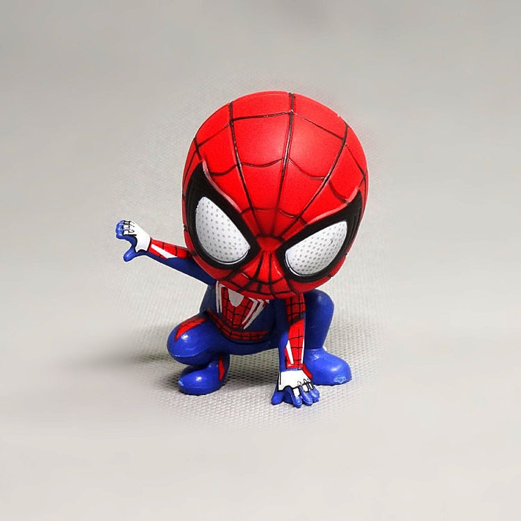 โมเดลฟิกเกอร์ PVC อนิเมะ Spider-Man: Homecoming The Avengers Spider-Man Iron Man ขนาด 8 ซม. ของเล่นสําหรับเด็ก
