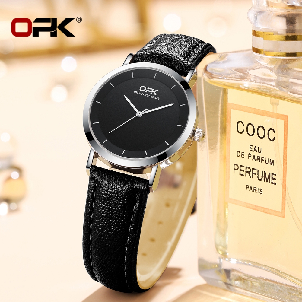 OPK นาฬิกา ข้อมือ ผู้หญิง แฟชั่น watch 100% แท้ นาฬิกาข้อมือกันน้ำได้ ควอตซ์ นาฬิกาเข็มขัด สีดำ  หลายสไตล์ แฟชั่น สุดขีด เรียบง่าย 8122-HH - รูปที่ 6