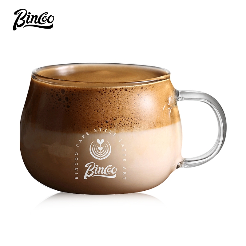 Bincoo แก้วกาแฟ ลาเต้ น้ําแข็ง บอโรซิลิเกตสูง สไตล์อเมริกัน 280 มล.