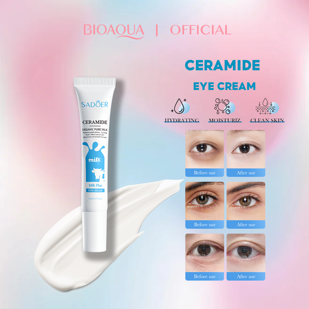 Bioaoua Ceramide Milk อายครีมบํารุงผิวรอบดวงตา ให้ความชุ่มชื้น