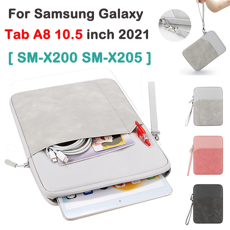 กระเป๋าถือ แท็บเล็ต มีซิป กันน้ํา กันกระแทก สไตล์ธุรกิจ สําหรับ Samsung Galaxy Tab A8 10.5 นิ้ว SM-X200 SM-X205 2021