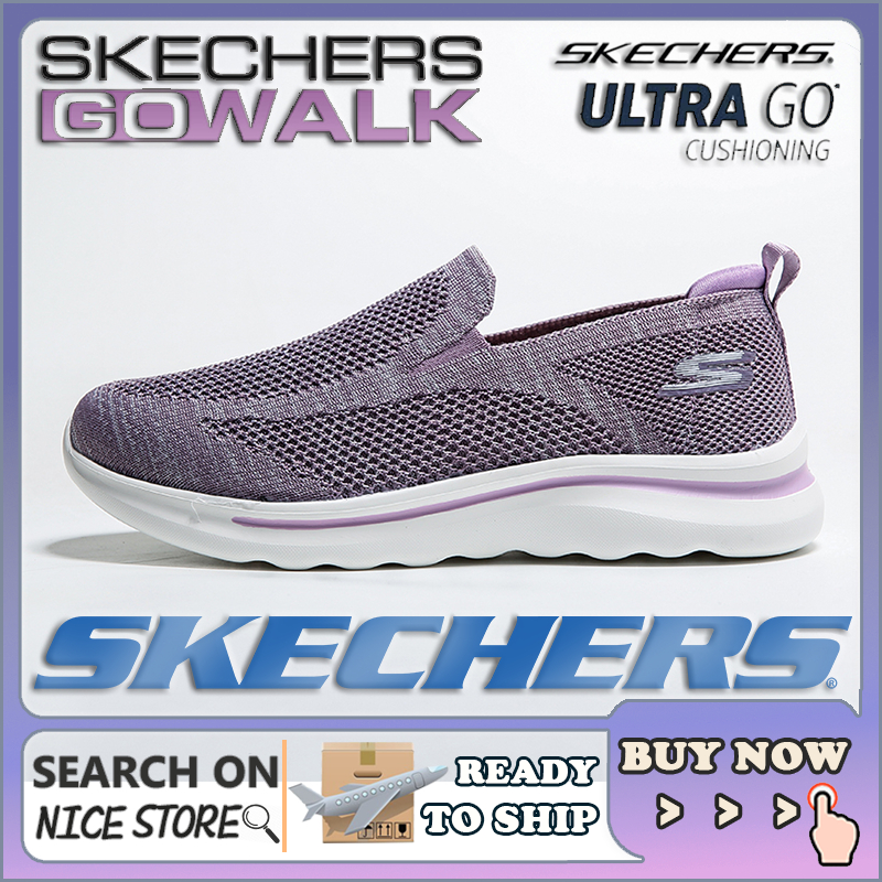 [รองเท้าผ้าใบผู้หญิง] Skechers_ Go-walk รองเท้าผ้าใบ สลิปออน กีฬา รองเท้าส้นแบน Kasut Sukan Wanita Walking Running Girl NADC