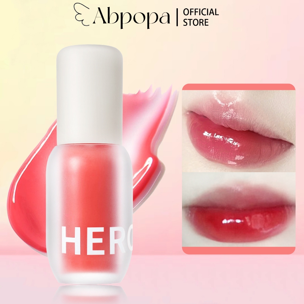 Abpopa HERORANGE Rich and Smooth Mirror Lip Glaze Hydrating and Moisturizing 7 สี