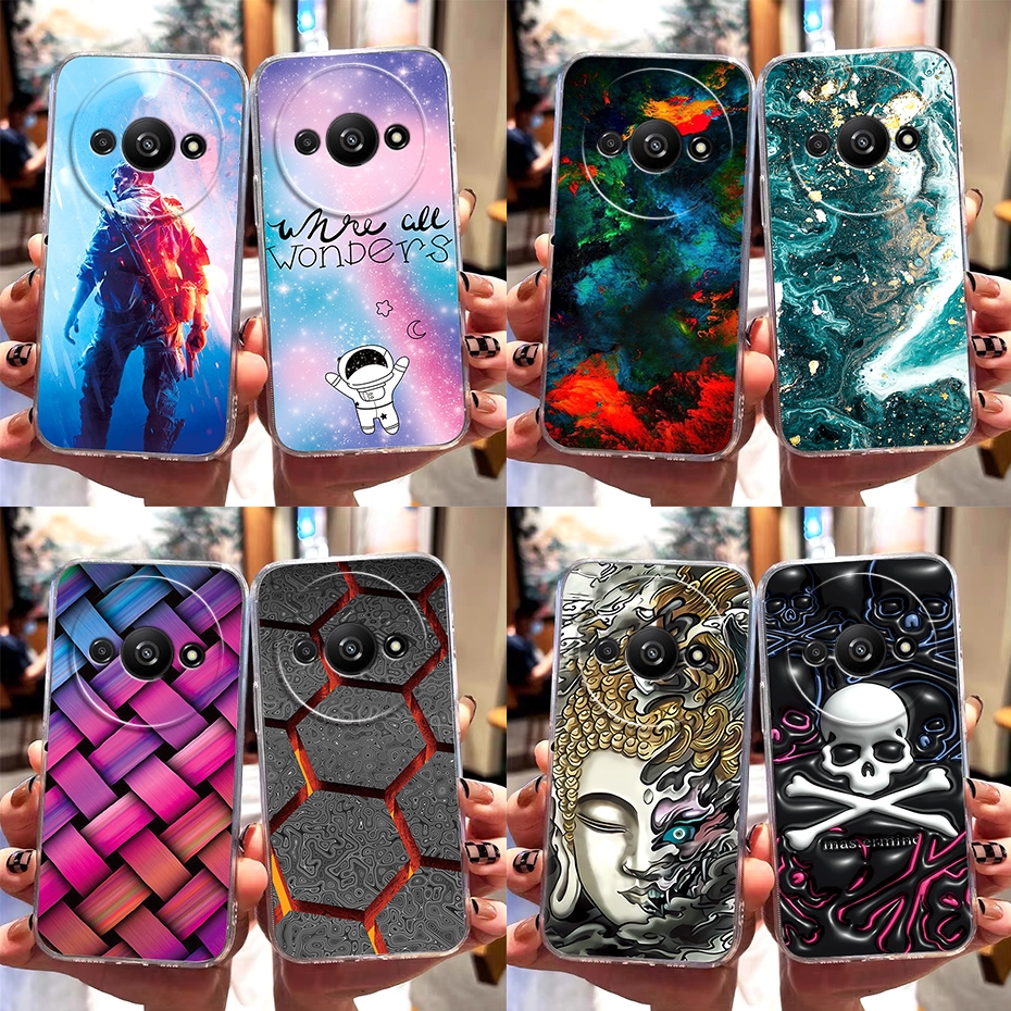 เคสโทรศัพท์มือถือ ซิลิโคนนิ่ม TPU ใส ลายหินอ่อน สําหรับ Redmi A3 2024 Xiaomi Redmi A3 4G