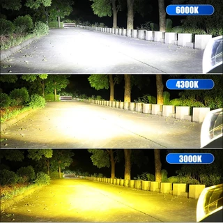 Tuffoo หลอดไฟหน้ารถยนต์ LED 120W 28000LM H4 H7 H11 HB3 9005 H1 HB4 9006 HIR2 9012 Hi Lo Beam 6000K 3000K 4300K DC12V 24V (T63) 3 สี 2 ชิ้น