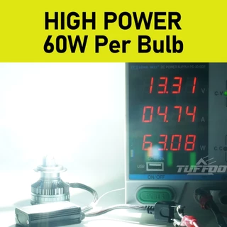 Tuffoo หลอดไฟหน้ารถยนต์ LED 120W 28000LM H4 H7 H11 HB3 9005 H1 HB4 9006 HIR2 9012 Hi Lo Beam 6000K 3000K 4300K DC12V 24V (T63) 3 สี 2 ชิ้น
