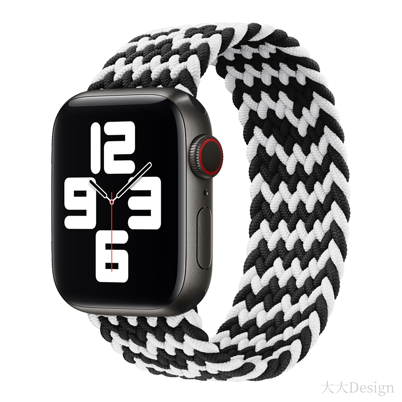 Iwatch. สายนาฬิกาข้อมือไนล่อนถัก ทรงกลม สําหรับ Apple Watch Iwatch 6 5 4