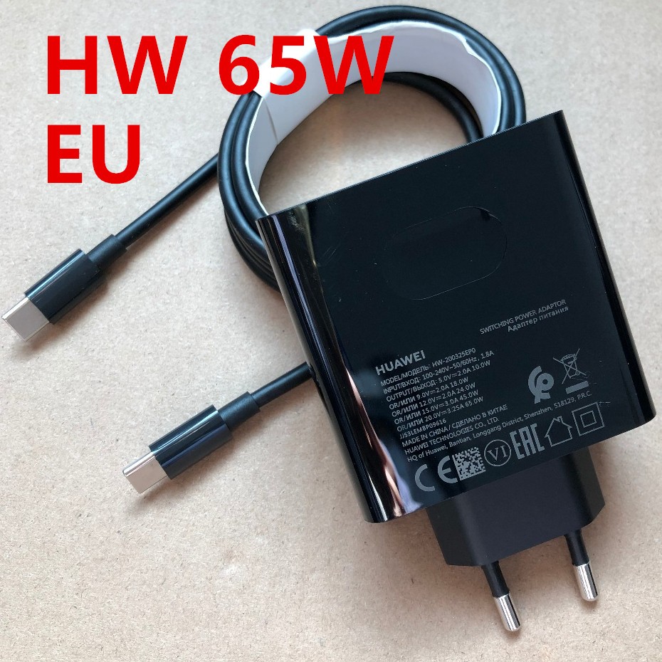 Original Huawei 65W Charger Matebook D15/Honor MagicBook X14 อะแดปเตอร์โน้ตบุ๊ค MateBook13/14/15Xs/Xpro Type-C สายชาร์จเร็ว
