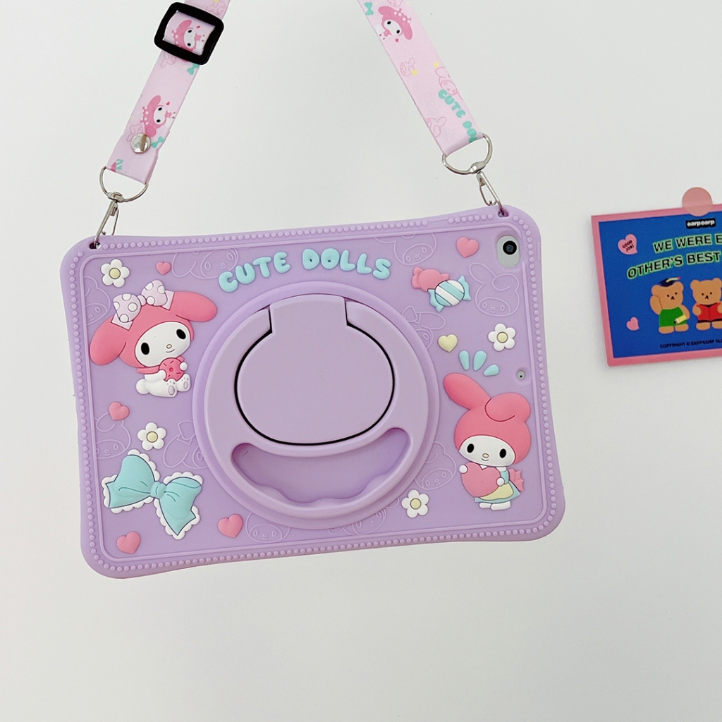 เคสซิลิโคนนิ่ม TPU ลายกระต่าย พร้อมสายคล้อง สําหรับ iPad Gen11 A16 Air 11 M2 M3 2024 10th Gen 10.9 9th 8th 7th Gen 10.2 6th Gen 9.7 2018 Air 10.9 10.5 Pro 11 Mini 6 5 4 3 2 1 Gen10 Gen9 Gen8 Gen7 Gen6 ราคา ถูกที่สุด ดีลบีเคเค แกลเลอรีภาพที่ 2