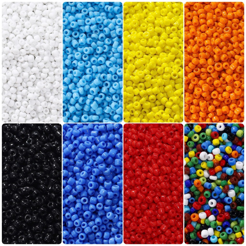 St. kunkka ลูกปัดแก้ว 2 มม. 20 สี สําหรับทําสร้อยคอ สร้อยข้อมือ DIY 1,000 ชิ้น