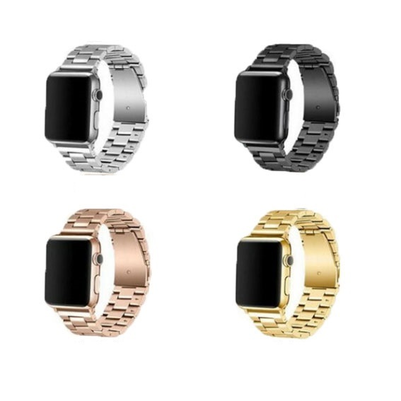สร ้ อยข ้ อมือโลหะสายสแตนเลสสําหรับ Apple Watch Series 7 6 5 4 SE Bands พร ้ อมอะแดปเตอร ์ Connector เปลี ่ ยนสายรัดข ้ อมือ Iwatch 45 มม.41 มม.38 42 มม.40 มม.44 มม.สายนาฬิกา