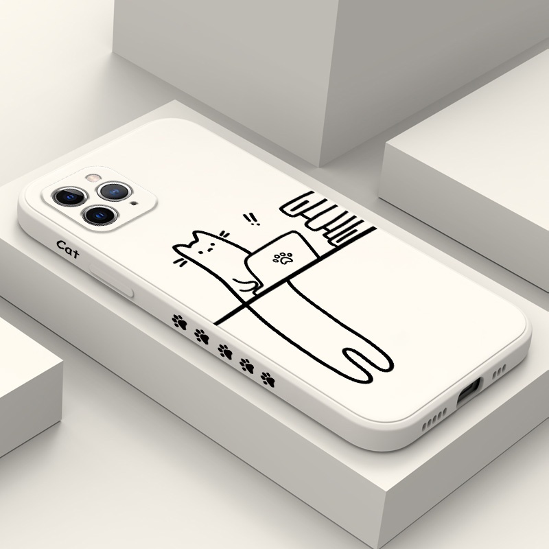 เคสโทรศัพท์มือถือ ลายแมว สําหรับ ไอโฟน X XS XR Max 11 Pro Max SE2 8 7 6 6S Plus SE 2020