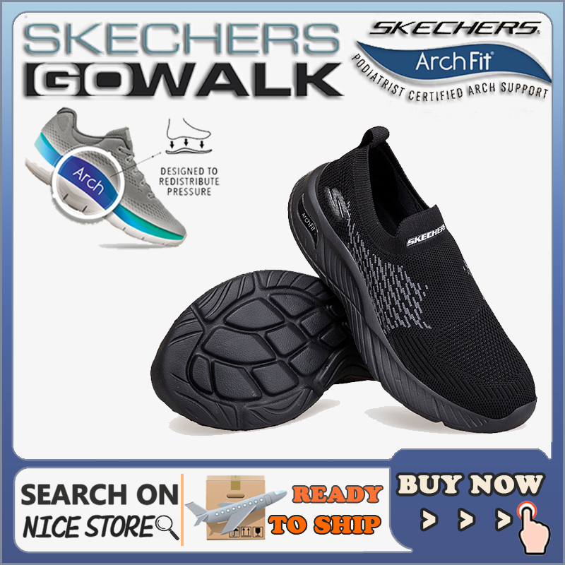 [รองเท้าผ้าใบผู้หญิง] Skechers_ Go-walk รองเท้าผ้าใบ สลิปออน กีฬา รองเท้าส้นแบน Kasut Sukan Wanita Walking Running Girl P17G