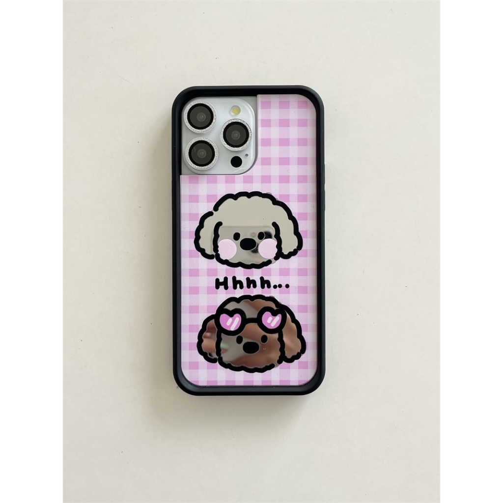 [เคสโทรศัพท์เกาหลี] เคสโทรศัพท์มือถือ ลายสุนัขน่ารัก สําหรับ Apple iPhone 12 Pro Max 15 14 Pro