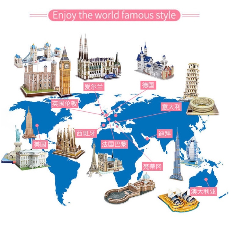 ของเล่นตัวต่อ 3D รูปปั้นสถาปัตยกรรมโลกแห่งเสรีภาพ ของเล่นเสริมการเรียนรู้เด็ก - รูปที่ 3