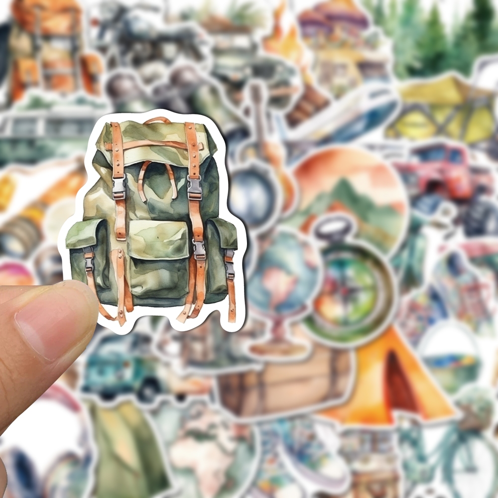 สติกเกอร์ ลายการ์ตูนกราฟฟิตี้ กันน้ํา สวยหรู สําหรับติดตกแต่งแก้วน้ํา โทรศัพท์มือถือ iPads เดินทาง ตั้งแคมป์ กลางแจ้ง 50 ชิ้น