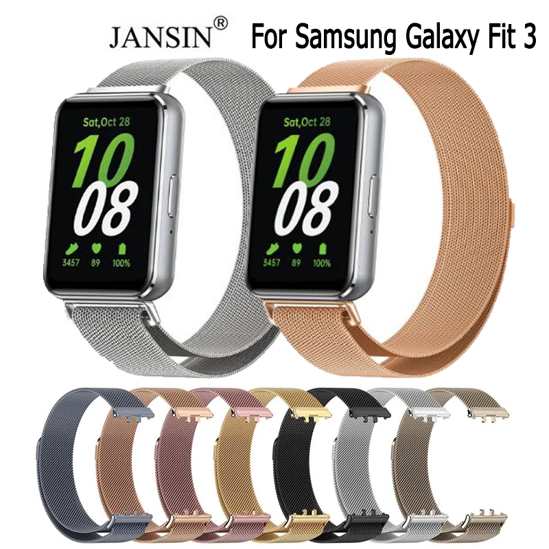 สาย samsung galaxy fit3 magnetic loop สายนาฬิกาข้อมือ สเตนเลส สำหรับ สำหรับ Samsung Galaxy Fit 3 Smart Watch สมาร์ทวอทช์  สายนาฬิกา