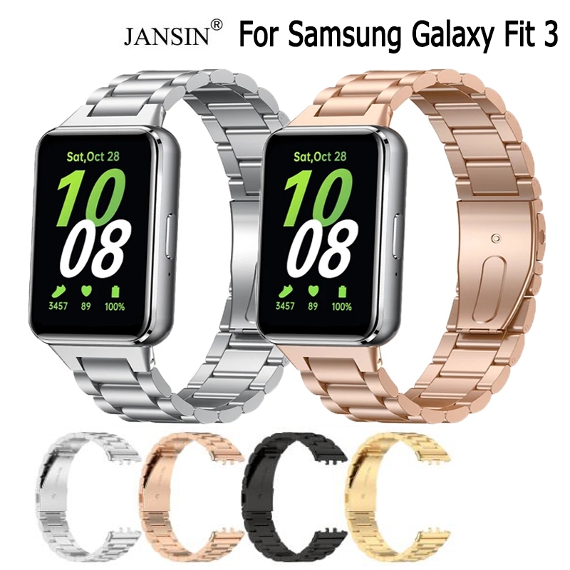สาย Samsung Galaxy Fit 3 สายนาฬิกาข้อมือ สแตนเลส สำหรับ samsung galaxy fit 3 Smart Watch สมาร์ทวอทช์