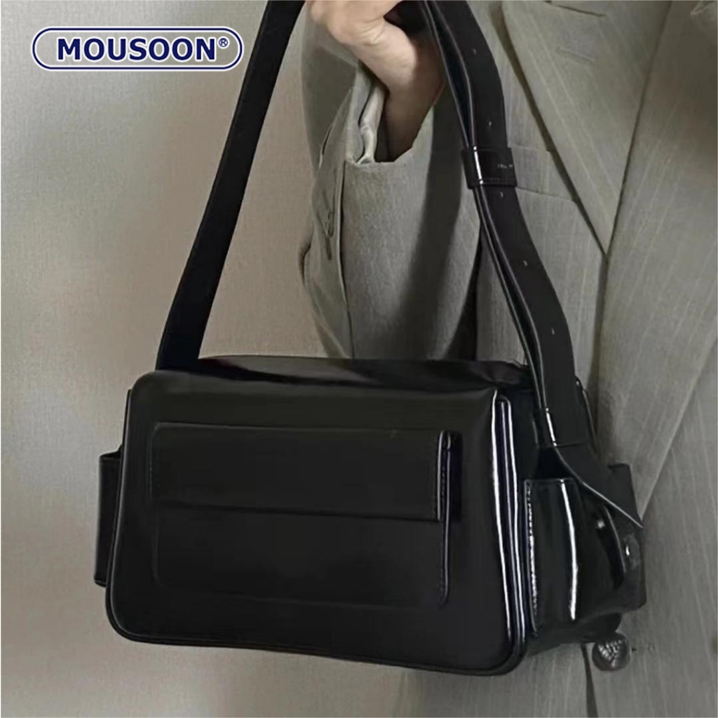 Mousoon กระเป๋าสะพายข้างผู้หญิงเนื้อลําลองกระเป๋าหิ้วอเนกประสงค์