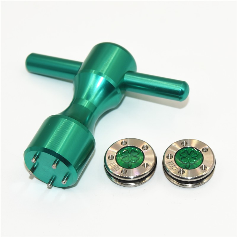 ใหม่ ชุดสกรูถ่วงน้ําหนักกอล์ฟ สําหรับ Titleist Scotty Cameron Club Putter Counterweight Screw Lucky Four-Leaf Clover Set ประกอบด้วยประแจสองตัว