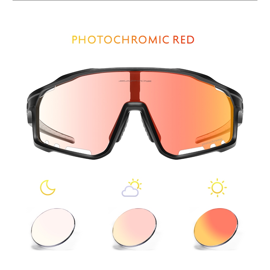 Kapvoe แว่นตากันแดด UV400 เปลี่ยนสีได้ สีเหลือง เหมาะกับการขี่จักรยาน เล่นกีฬา กลางแจ้ง สําหรับผู้ชาย