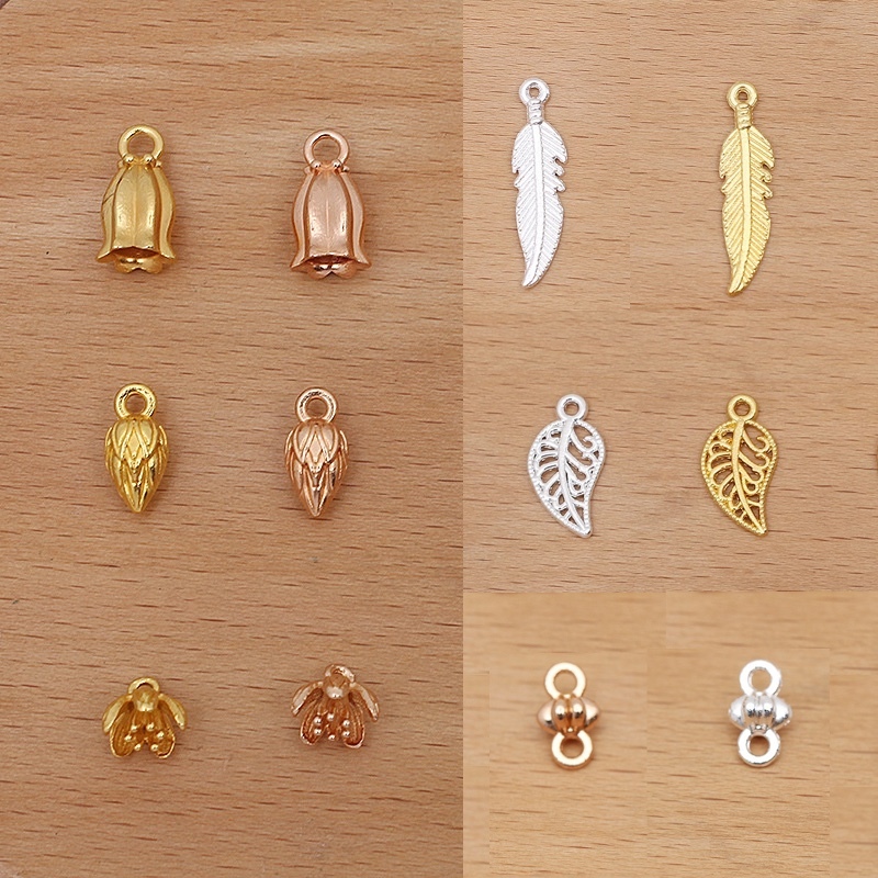 เครื่องประดับ สร้อยคอ ต่างหู โลหะผสม จี้รูปดอกไม้ สไตล์โบราณ DIY