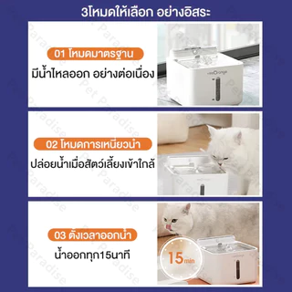 [รับประกัน 2ปี] น้ําพุแมวไร้สายอัตโนมัติ 6500mAh+กรอง 6ชิ้น 3ลิตร ระบบเซนเซอร์ น้ำพุแมวไร้สาย น้ำพุแมว
