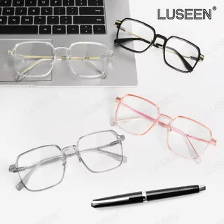 LUSEEN แว่นตาโฟโตโครมิก ทรงสี่เหลี่ยม ป้องกันรังสียูวี ป้องกันแสงสีฟ้า สําหรับผู้ชาย และผู้หญิง AG2237