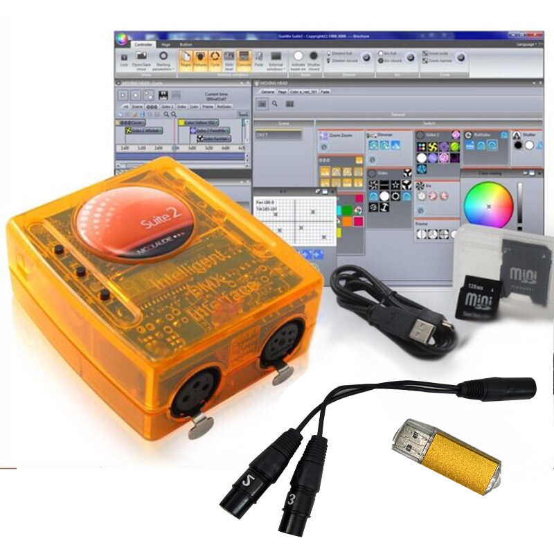 ⭐⭐⭐Sunlite Suite 2 FC 1536 ช่อง DMX512 อุปกรณ์ควบคุมไฟดิสโก้ DJ สําหรับเวที