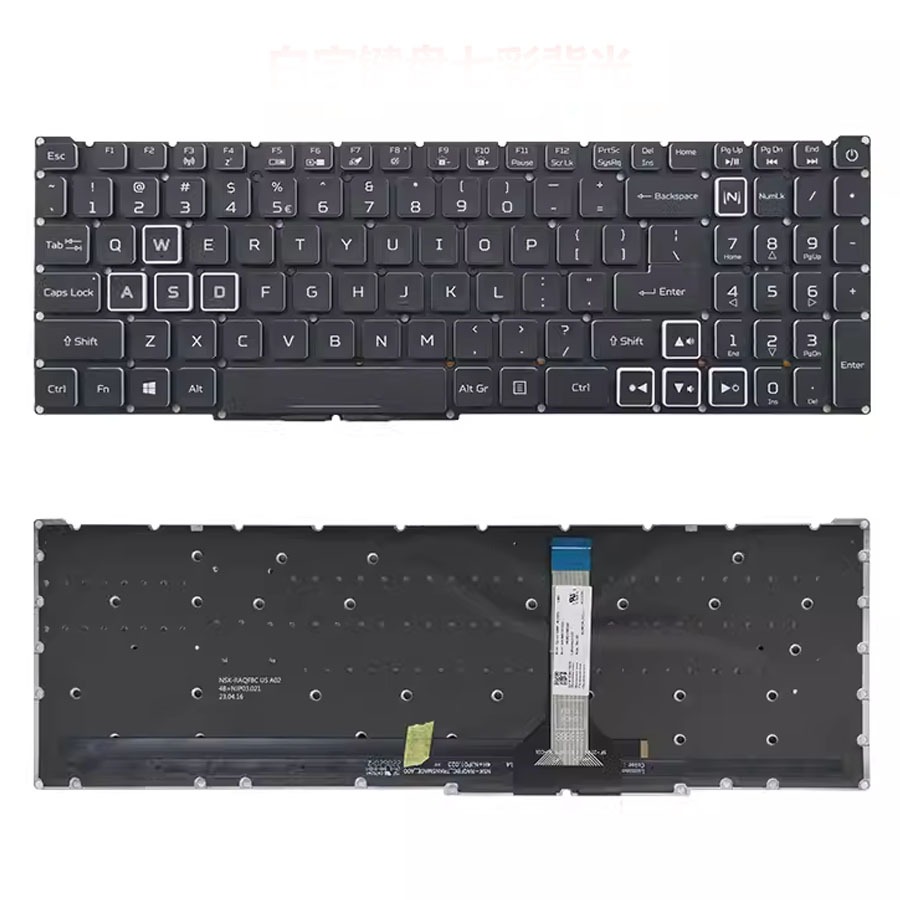 คีย์บอร์ดแล็ปท็อป US สําหรับ Acer Nitro 5 N22C1 N20C1 AN515-46 AN515-56 AN515-57 AN515-45 AN515-58 AN517-41 AN517-54