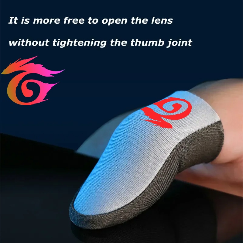 2025 BlueWowFree FireNew Silver Cloth Double Hand ปลายนิ้ว Anti Slip Magic Tool Ultra-thin Silver fiber finger sleeve Anti-Sweater PUBG COD Call Of duty Mobile State Of Survival