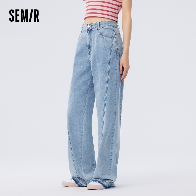 Semir กางเกงยีนขากว้าง ทรงสลิม ต้านเชื้อแบคทีเรีย แฟชั่นฤดูร้อน สําหรับผู้หญิง 2023