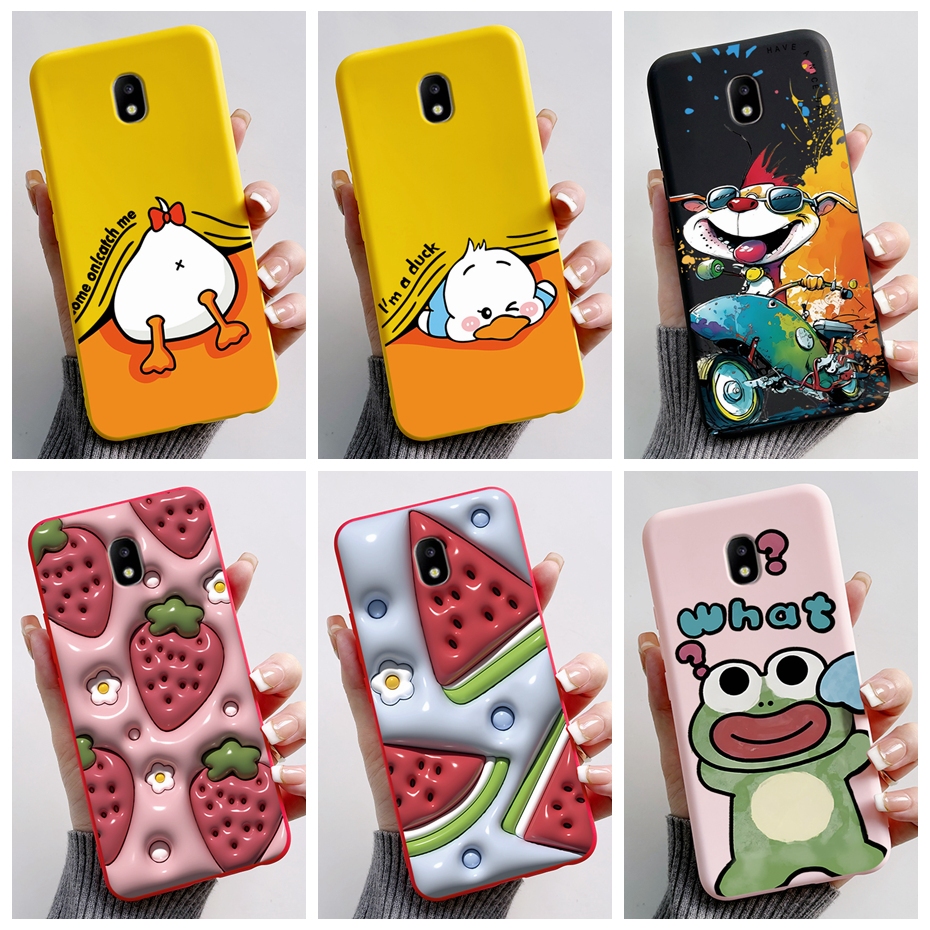 เคสโทรศัพท์มือถือแบบนิ่ม ผิวด้าน ลายเป็ด สําหรับ Samsung Galaxy J3 J5 J7 Pro 2017 J330F J530F J730F