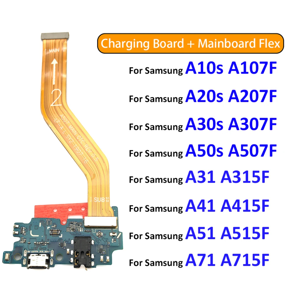 เมนบอร์ดหลัก แบบยืดหยุ่น พอร์ตชาร์จ USB สําหรับ Samsung A10S A20S A21S A30S A50S A31 A41 A51 A71