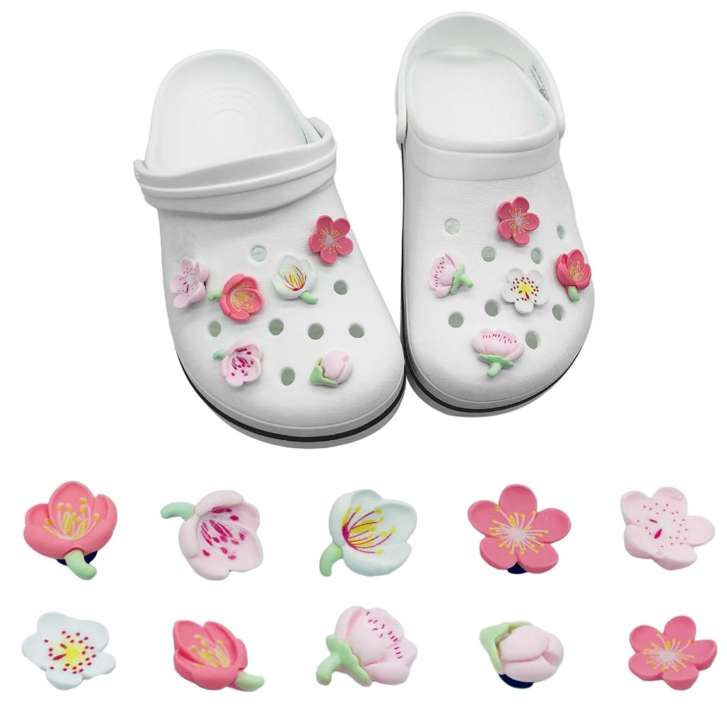 ใหม่ กาวติดรองเท้า ลายดอกไม้ สีแคนดี้ 2024