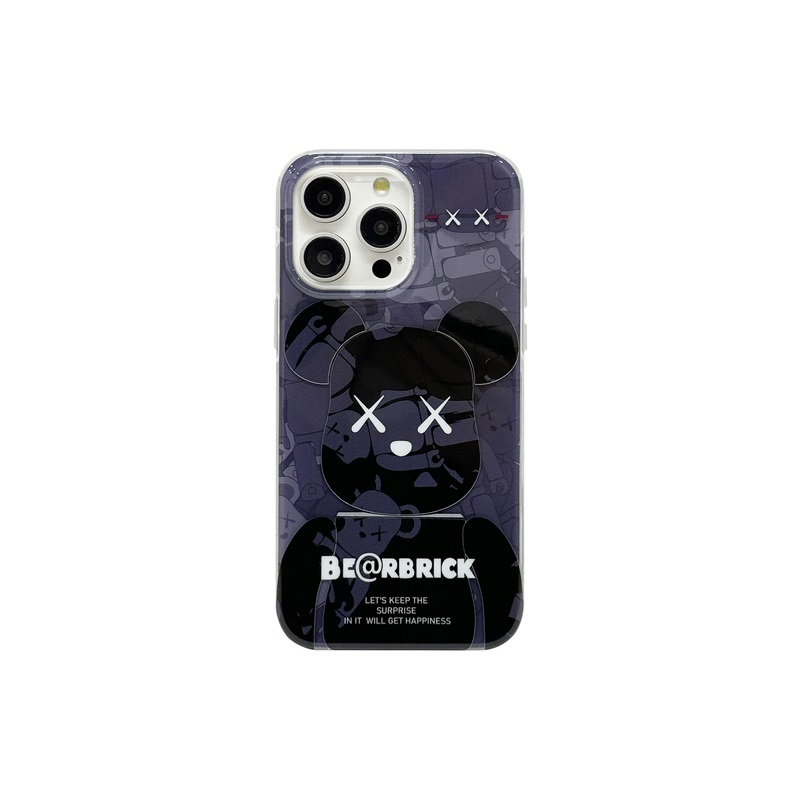【เคสโทรศัพท์มือถือสองด้าน】เคสโทรศัพท์มือถือ ลายหมีโหด สําหรับ Apple iPhone 13 15 pro max