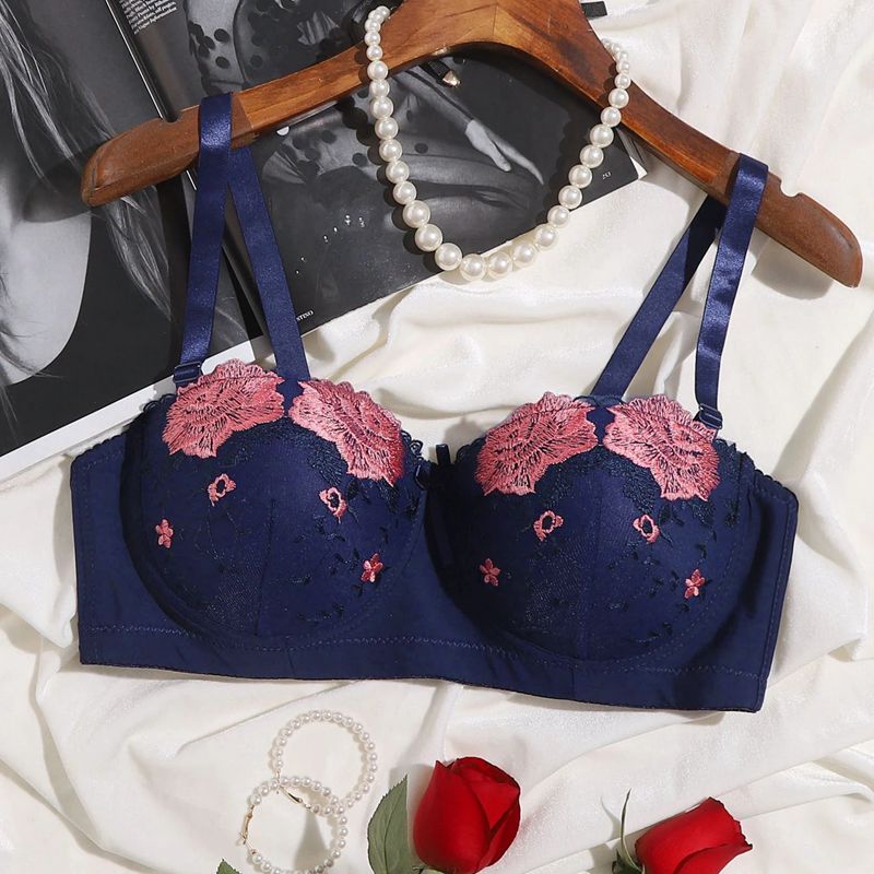 PARIFAIRY ชุดชั้นในที่ไม่มีสายหนัง plus ขนาด Bra ถ้วย c ครึ่งถ้วย Bra ไม่มีโฟม brassiere 38C 40C 42C
