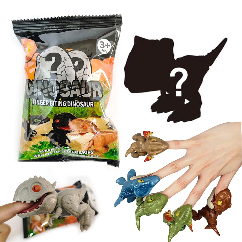 สุ่ม 1 แพ็ค Jurassic Finger กัดไดโนเสาร์รูปของเล่น Joint Movable ตุ๊กตา Tyrannosaurus Rex Canglong เด็กของขวัญ