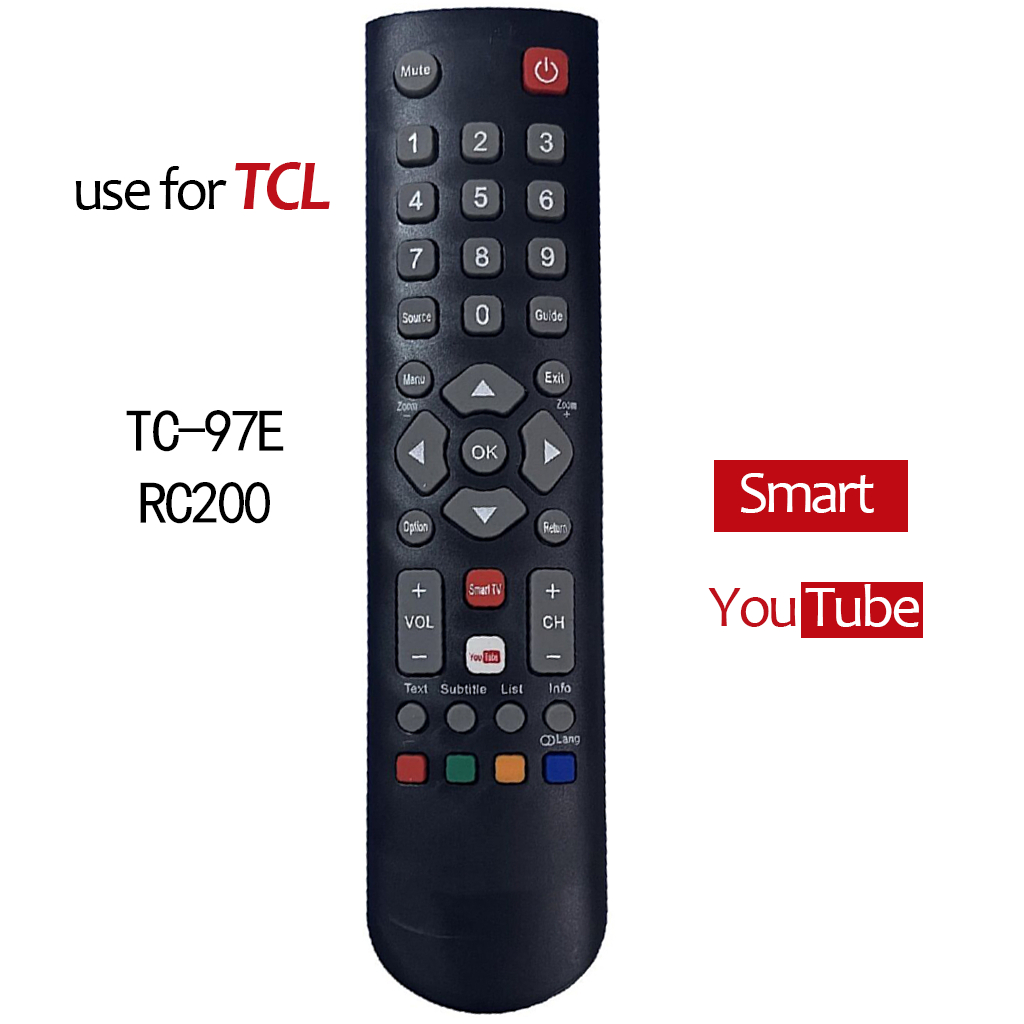 [Nilank] Remote รีโมททีวี TCL Smart TV (เคสสากลเดียวกัน) รีโมท YouTube TC-97E RC200