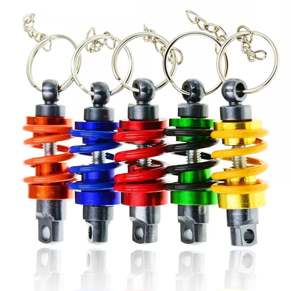 1PC Fashion Creative Shock Absorber Shape Eliminator Car Part Key Chain Ring Keychain