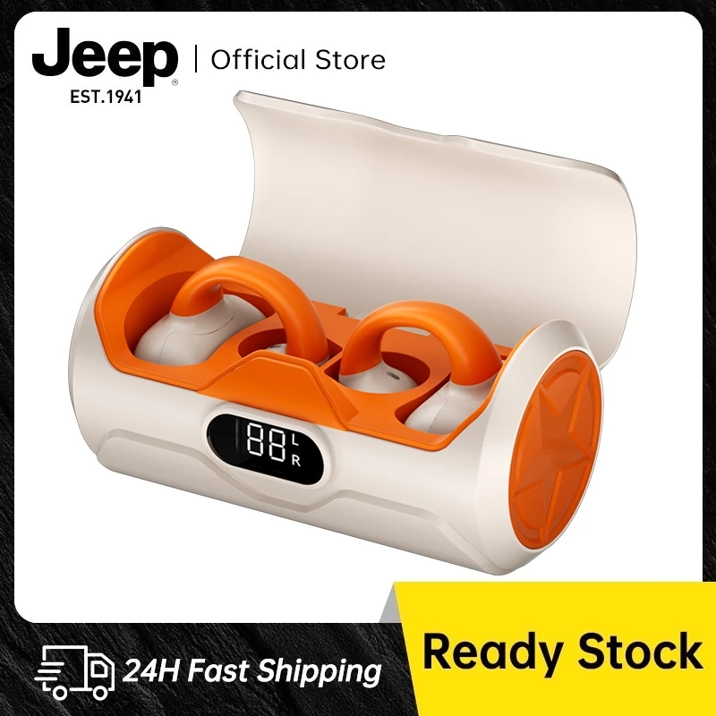 Jeep JP-EC003 หูฟังแบบหนีบ บลูทูธ5.4 หูฟังเปิดหู เสียง HIFI คุณภาพสูง หูฟังบลูทูธ กันน้ํา พร้อมไมโครโฟน สําหรับเล่นกีฬา